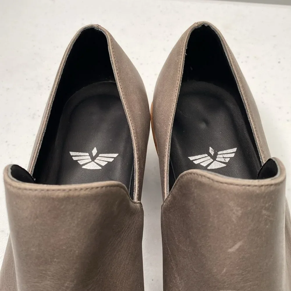 Fortress of Inca Madeline Leather Stacked Low Heel Bootie Shoe Slip-On Handmade
